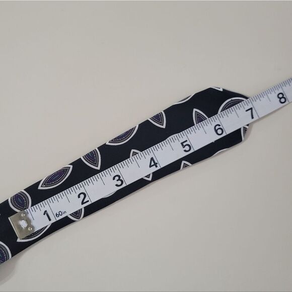 Jacobs Roberts for Foursome Men's Silk Navy Dress Tie - Picture 5 of 7